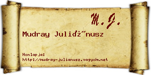 Mudray Juliánusz névjegykártya